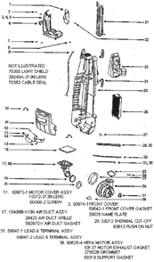 Page C Diagram and Parts List for 5191AT  Eureka Upright Vacuum