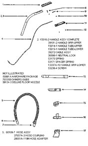 Page D Diagram and Parts List for 5192AT  Eureka Upright Vacuum