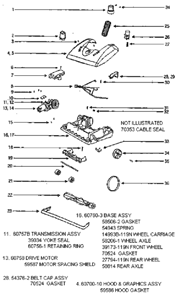 Page A Diagram and Parts List for 5194ATS  Eureka Upright Vacuum