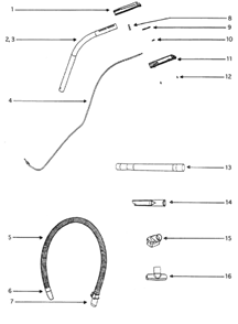 Page C Diagram and Parts List for 5195AT  Eureka Upright Vacuum