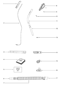 Page D Diagram and Parts List for 5197AT  Eureka Upright Vacuum