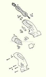 Page A Diagram and Parts List for 52A  Eureka Upright Vacuum