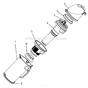 Page C Diagram and Parts List for 5401A  Eureka Upright Vacuum
