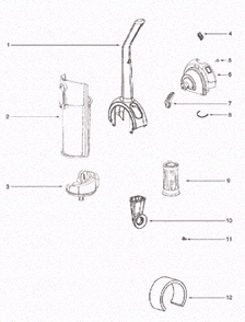 Page C Diagram and Parts List for 5550A  Eureka Upright Vacuum