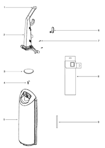 Page C Diagram and Parts List for 5810A  Eureka Upright Vacuum