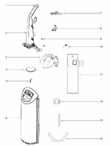 Page C Diagram and Parts List for 5812A  Eureka Upright Vacuum