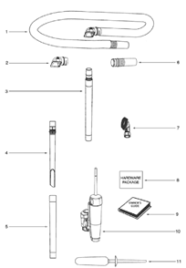 Page D Diagram and Parts List for 5840AV  Eureka Upright Vacuum