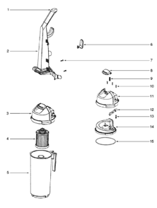 Page C Diagram and Parts List for 5841AS  Eureka Upright Vacuum
