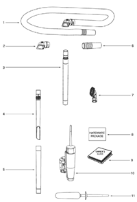 Page D Diagram and Parts List for 5844AZ  Eureka Upright Vacuum