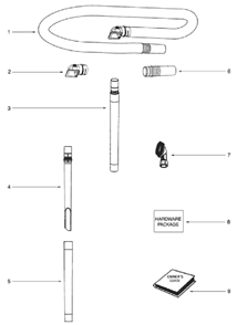Page D Diagram and Parts List for 5845A  Eureka Upright Vacuum