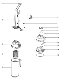 Page C Diagram and Parts List for 5847AVX  Eureka Upright Vacuum