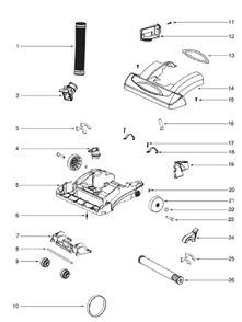 Page A Diagram and Parts List for 5847AZ  Eureka Upright Vacuum