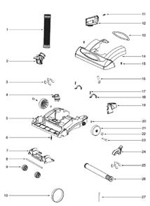 Page A Diagram and Parts List for 5848AV  Eureka Upright Vacuum