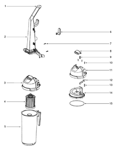 Page C Diagram and Parts List for 5850AZ  Eureka Upright Vacuum