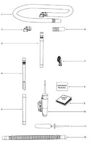 Page D Diagram and Parts List for 5850AZ  Eureka Upright Vacuum