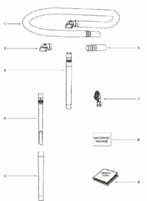Page D Diagram and Parts List for 5853A  Eureka Upright Vacuum