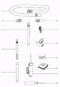 Page A Diagram and Parts List for 5855AN  Eureka Upright Vacuum
