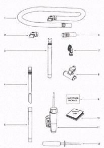 Page A Diagram and Parts List for 5855AZ  Eureka Upright Vacuum