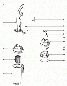Page C Diagram and Parts List for 5856BV  Eureka Upright Vacuum