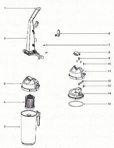 Page C Diagram and Parts List for 5856DVZE  Eureka Upright Vacuum