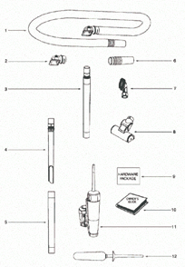 Part Location Diagram of 61865-7 Eureka Hose Assembly Cartoned I
