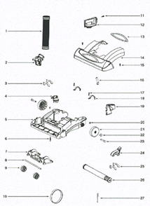 Part Location Diagram of 75410 Eureka Base Hose Assembly