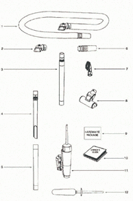 Page A Diagram and Parts List for 5860AVH-1  Eureka Upright Vacuum