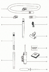 Page A Diagram and Parts List for 5860AVZ  Eureka Upright Vacuum