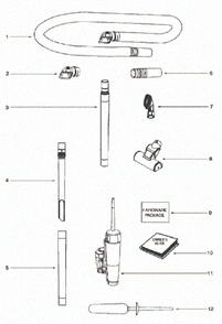 Page A Diagram and Parts List for 5863AVS  Eureka Upright Vacuum
