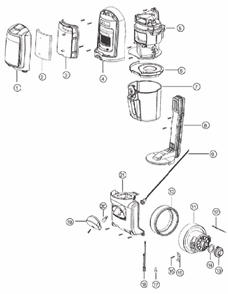 Part Location Diagram of 74069 Eureka Cyclone Cover Assembly
