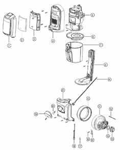 Part Location Diagram of 74069-2 Eureka Cyclone Cover Assembly