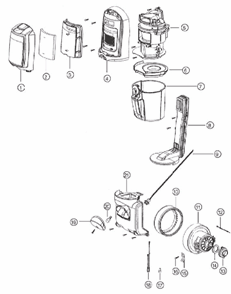 Page C Diagram and Parts List for 5902BVZ  Eureka Upright Vacuum