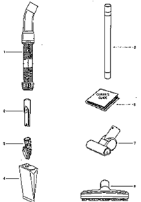 Page A Diagram and Parts List for 6230AT  Eureka Upright Vacuum