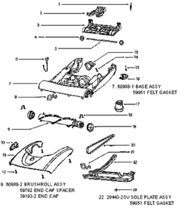 Part Location Diagram of 59792 Frigidaire Spacer - End Cap