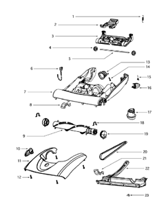 Page B Diagram and Parts List for 6235AT  Eureka Upright Vacuum