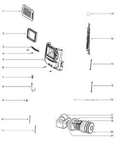 Page D Diagram and Parts List for 6235AT  Eureka Upright Vacuum