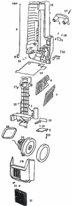 Part Location Diagram of 38410 Frigidaire Shield-Mtr