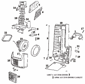 Part Location Diagram of 60032-2 Frigidaire Dirt Chute Cover W/Gasket
