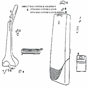 Page C Diagram and Parts List for 6405ATX  Eureka Upright Vacuum