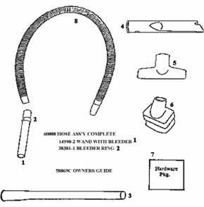 Page D Diagram and Parts List for 6405ATX  Eureka Upright Vacuum