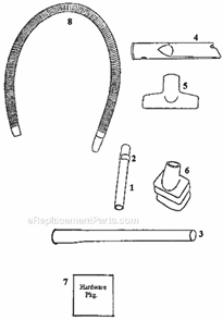 Page A Diagram and Parts List for 6405AT  Eureka Upright Vacuum