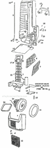 Page B Diagram and Parts List for 6415AT  Eureka Upright Vacuum
