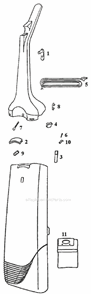 Page C Diagram and Parts List for 6415AT  Eureka Upright Vacuum