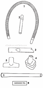 Page D Diagram and Parts List for 6415AT  Eureka Upright Vacuum