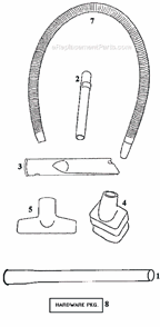 Page D Diagram and Parts List for 6420AT  Eureka Upright Vacuum