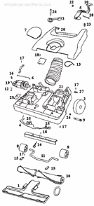 Page A Diagram and Parts List for 6425AT  Eureka Upright Vacuum