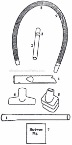 Page D Diagram and Parts List for 6425AT  Eureka Upright Vacuum