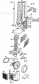 Page B Diagram and Parts List for 6426ATV  Eureka Upright Vacuum