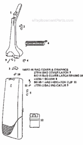 Page C Diagram and Parts List for 6426ATV  Eureka Upright Vacuum
