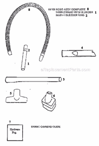 Page D Diagram and Parts List for 6426ATV  Eureka Upright Vacuum